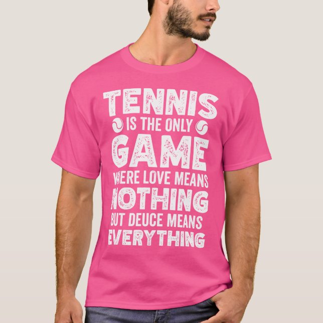 Funny Tennis Playing Tennis Player Sports Racket B T-Shirt (Front)