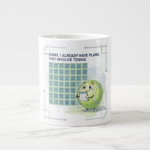 Funny Tennis Saying for Tennis Players Large Coffee Mug