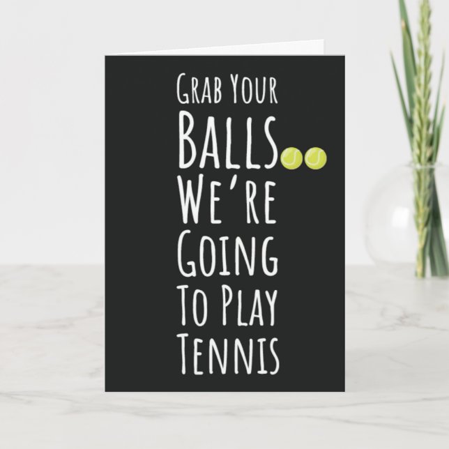 Funny Tennis Team Cards For Players Sports Coach (Front)