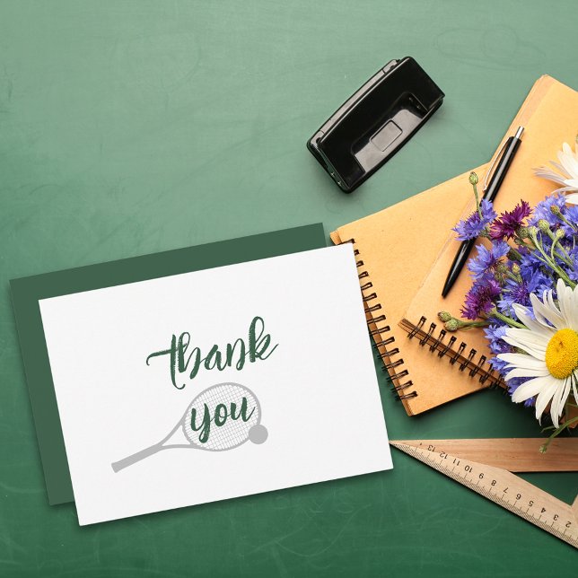 Funny Tennis Thank You Quote  Card (Creator Uploaded)