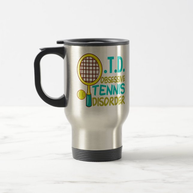Funny Tennis Travel Mug (Left)