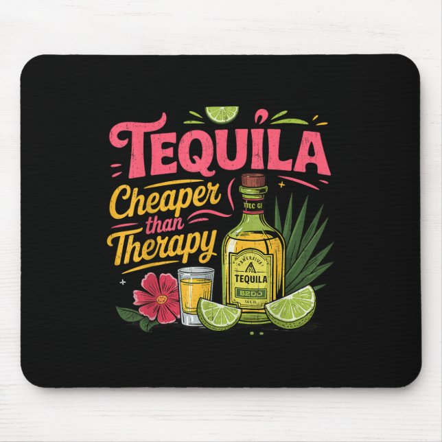 Funny Tequila Drinking Cinco De Mayo Mexican Party Mouse Pad (Front)