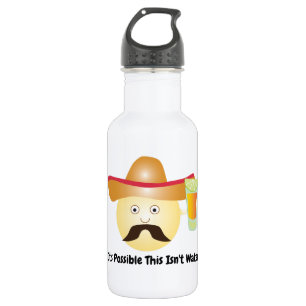 Funny Tequila Emoji Water Bottle