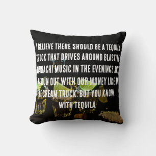 Funny Tequila Throw Pillow