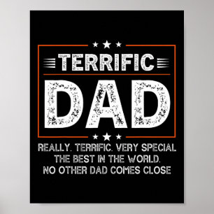Funny Terrific Dad Donald Trump Happy Fathers Day  Poster