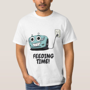 Funny Tesla Charging - Feeding Time T-Shirt