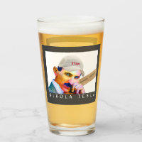 Funny Tesla Portrait Beer