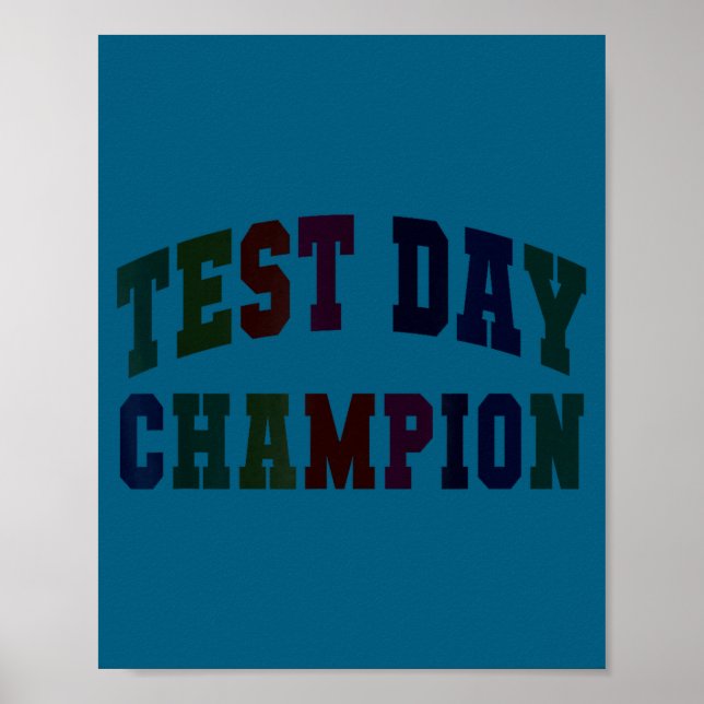 Funny test day champion testing teacher everything poster (Front)