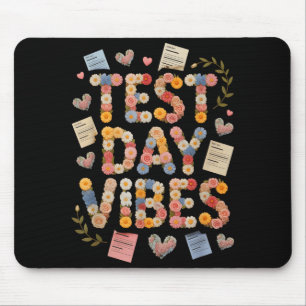 Funny test day vibes everything is fine stem mouse pad