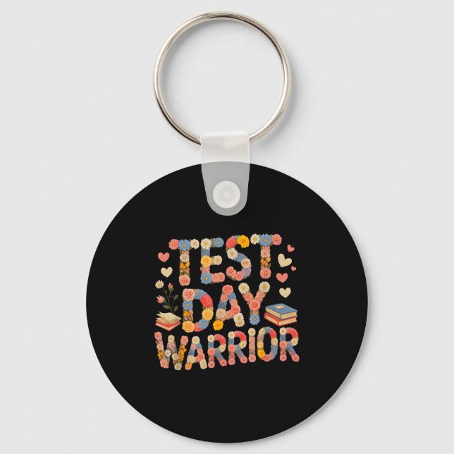 Funny test day warrior bruh science math countdown key ring (Front)