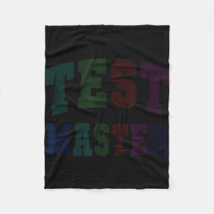 Funny test master testing day teacher mode on ela fleece blanket