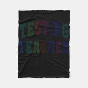 Funny testing teacher test day bruh math ela squad fleece blanket