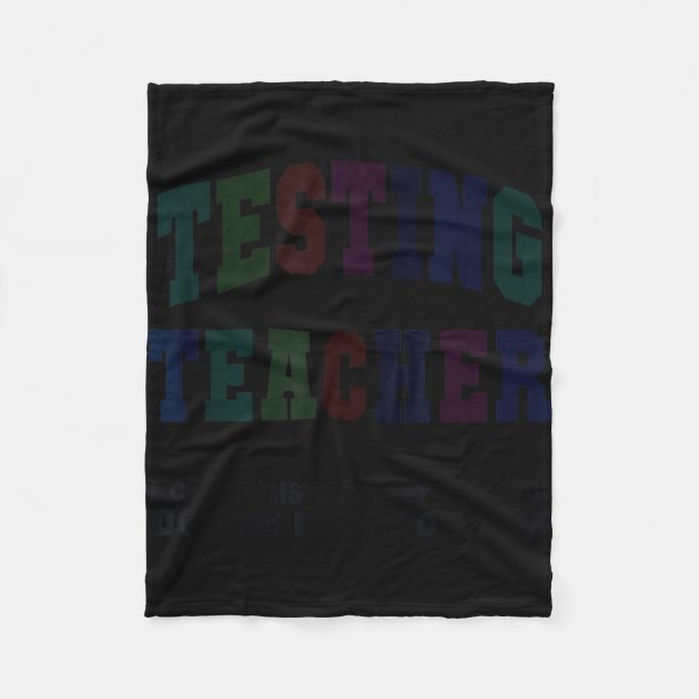 Funny testing teacher test day bruh math ela squad fleece blanket (Front)
