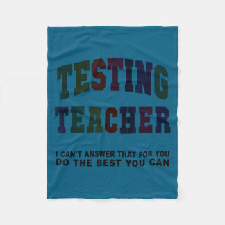 Funny testing teacher test day bruh math ela squad fleece blanket