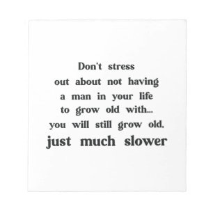 Funny text about women and men. notepad