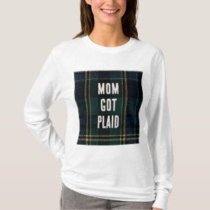 Funny Text Christmas Plaid Nostalgic Tartan T-Shirt