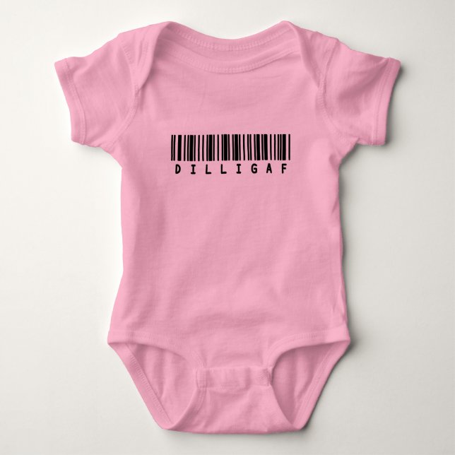Funny texts baby girl tutu - DILLIGAF Baby Bodysuit (Front)