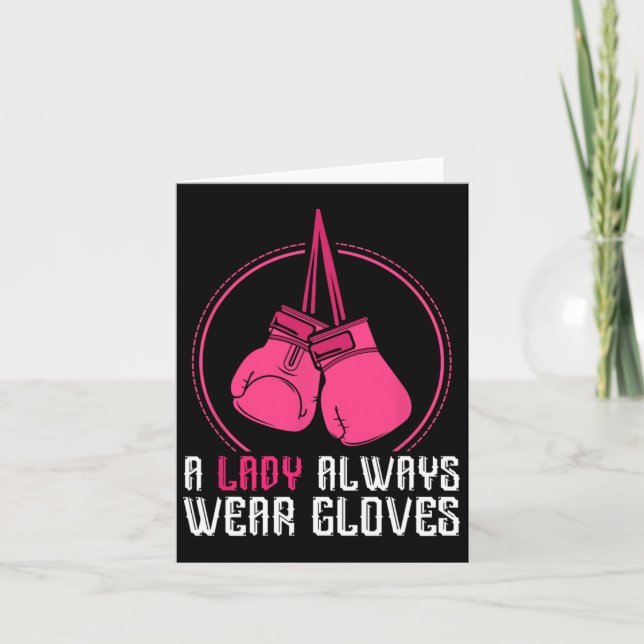 Funny Thai Boxing Women Gift Muay Thai  Card (Front)