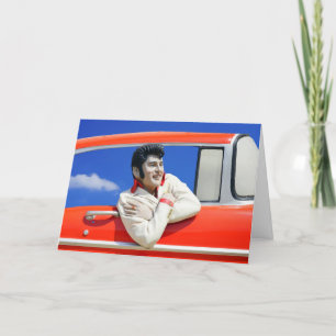 FUNNY THANK YOU CARD, ROCKER 1950s Card