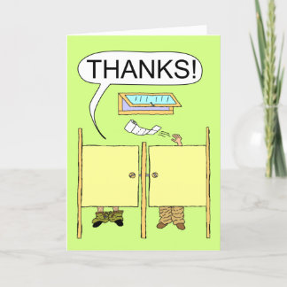 Funny Thank You Card: Toilet Paper