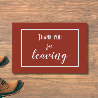 Funny "Thank You For Leaving" Introvert Antisocial Doormat