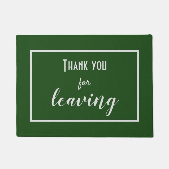 Funny "Thank You For Leaving" Introvert Antisocial Doormat (Front)