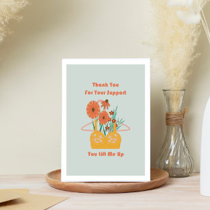 Funny Thank You For the Support Floral Bra  Card