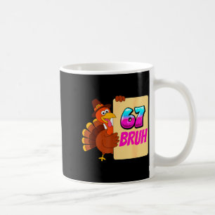 Funny Thanksgiving 67 Baseball Drip Gobble Turkey  Coffee Mug