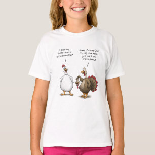 Funny Thanksgiving Big Chicken It’ll Be Fun Turkey T-Shirt