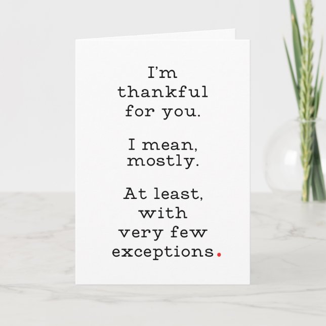 Funny Thanksgiving Card (Front)