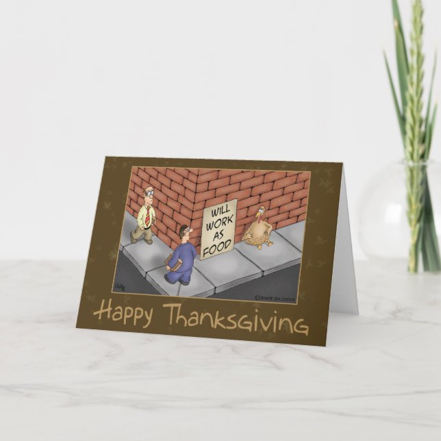Funny Thanksgiving Cards: It’s a Turkey Economy Holiday Card (Front)