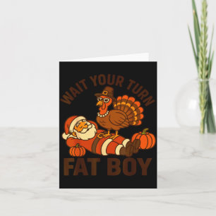 Funny Thanksgiving Christmas Turkey Vs Santa For M Card