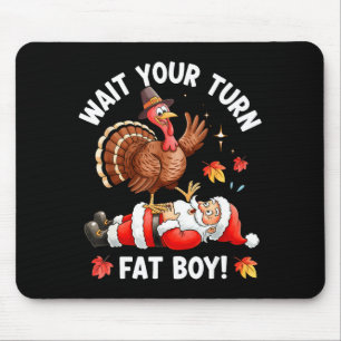 Funny Thanksgiving Christmas Turkey Vs Santa For M Mouse Pad