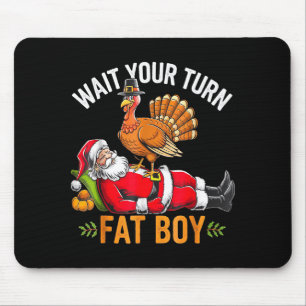 Funny Thanksgiving Christmas Turkey Vs Santa For M Mouse Pad