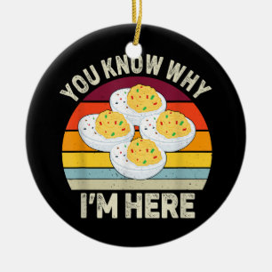 Funny Thanksgiving Deviled Eggs You Know Why I'm H Ceramic Tree Decoration