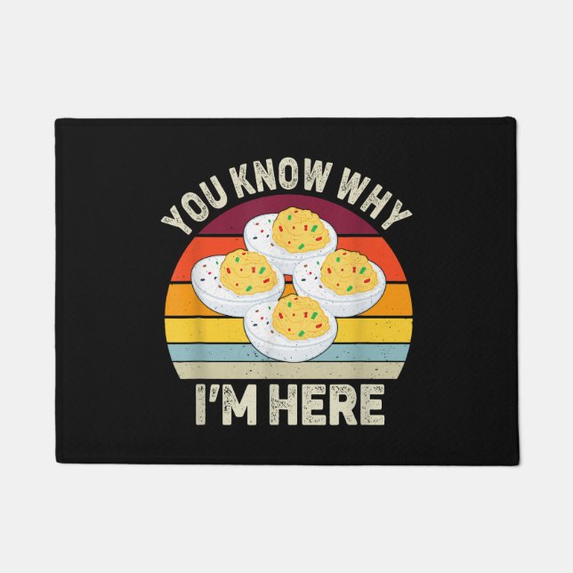 Funny Thanksgiving Deviled Eggs You Know Why I'm H Doormat (Front)