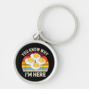 Funny Thanksgiving Deviled Eggs You Know Why I'm H Key Ring
