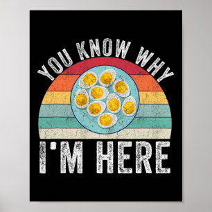 Funny Thanksgiving Deviled Eggs You Know Why I'm H Poster