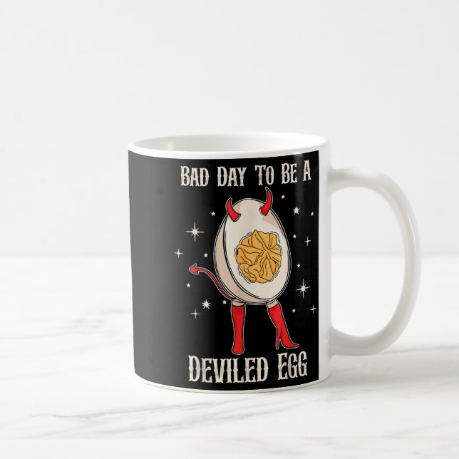 Funny Thanksgiving Dinner Bad Day To Be A Deviled  Coffee Mug (Right)