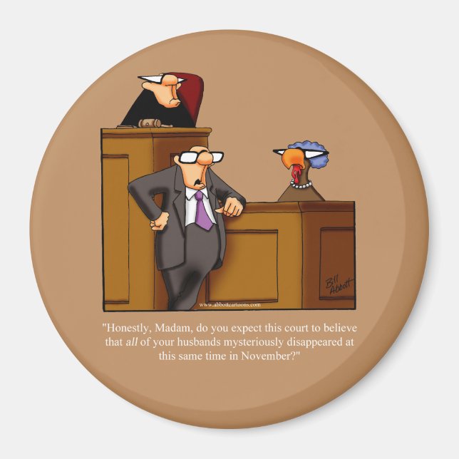 Funny Thanksgiving  Dinner Party Favour Magnet (Front)