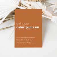 Funny Thanksgiving Dinner Party Invitation