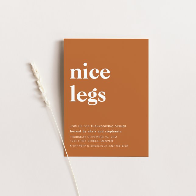 Funny Thanksgiving Dinner Party Invitation (Creator Uploaded)