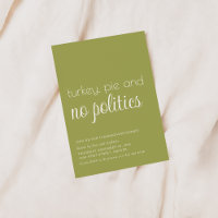 Funny Thanksgiving Dinner Party Invitation Sage