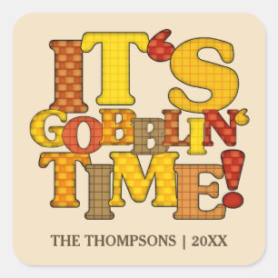 Funny Thanksgiving Dinner Square Sticker