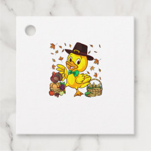 Funny Thanksgiving Duck Turkey Boys Girls Favour Tags