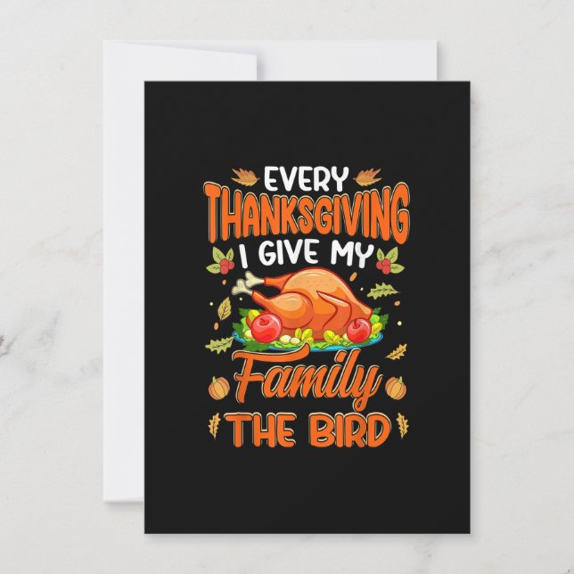 Funny Thanksgiving Family Matching For Mens Womens Invitation (Front)