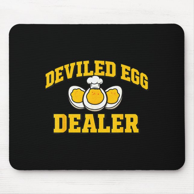 Funny Thanksgiving Fathers Day Retro Deviled Egg E Mouse Pad (Front)