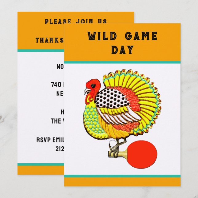 Funny Thanksgiving Feast Invitations (Front/Back)