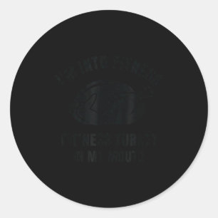 Funny Thanksgiving Fit'ness Turkey, I'm Into Fitne Classic Round Sticker