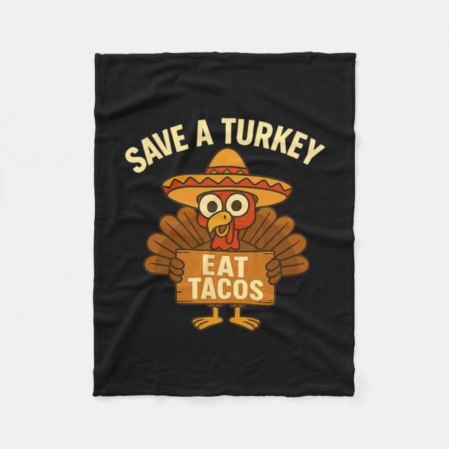 Funny Thanksgiving  Fleece Blanket (Front)